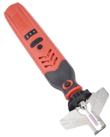 aqxreight DC3,6 V Akku-Sägeschärfgerät, Hand-Kettensägen-Schärfset, Rotes Kettensägen-Schärfwerkzeug-Set, Ölbehälter Beibehalten [Stabil, Kabellos Zum Schärfen von Akku-Kettensägen-Kettensägen