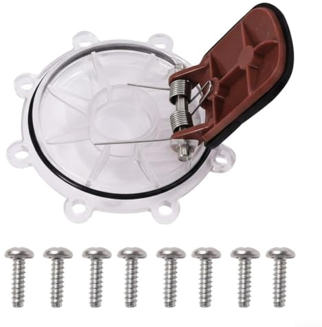 Feeshoppher Clapets anti-retour de piscine 7056 avec joint torique et 8 vis pour clapets anti-retour Zodiac à ressort 7235 7305 7511 7512 (marron)