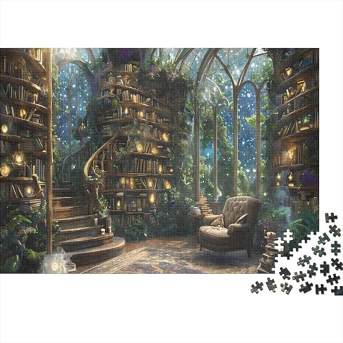 1000 Pieces Jigsaw Puzzle For Adults Library Chair Plant Challenging