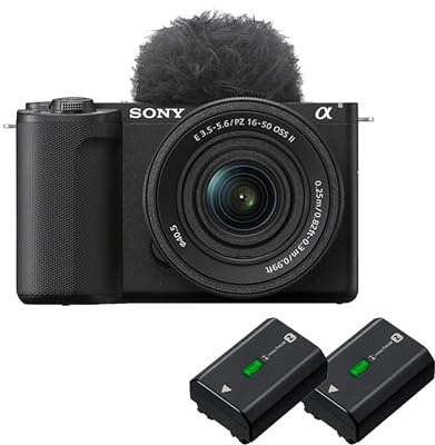 Sony Alpha ZV-E10 II APS-C Videokamera 16-50 mm f/3.5-5.6 | 4K60p Video, 4:2:2 10Bit-Aufnahme, 26 MP, Digitale Stabilisierung, Echtzeit Auto-Augenfokus, inkl. 2 Akkus