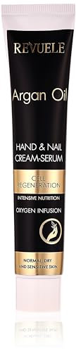 Revuele Revuele Arganöl Hand- und Nagelcreme, Serum mit Sauerstoff Infusion, Zellerneuerung, normale, trockene und empfindliche Haut, COSREV1349