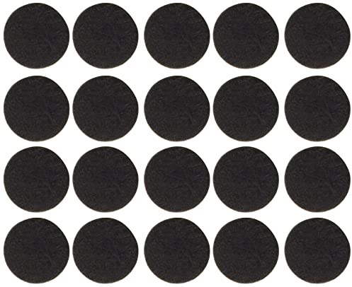Metafranc Filz-Gleiter Ø 17 mm - selbstklebend - braun - 20 Stück - Effektiver Schutz Ihrer Möbel & Stühle / Möbelgleiter-Set für empfindliche Böden / Stuhlgleiter / Bodengleiter / 645006