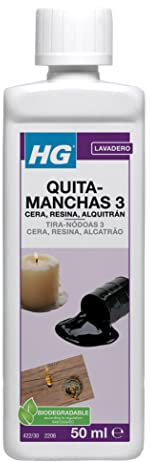 HG Limpiador Manchas de nr.3, Elimina manchas de cera, resina, alquitran, 50 ml