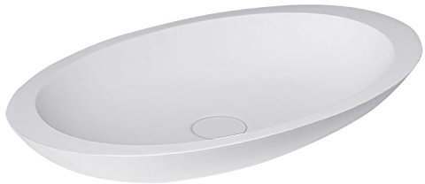 STONEART Waschbecken LC117 (Mineralguss) weiß/59x34cm/matt
