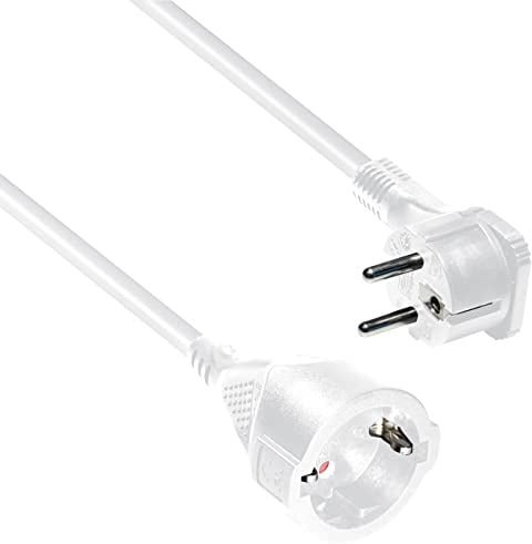 Verlängerungskabel Schuko-Flachstecker - Kupplung 2,0 m weiß