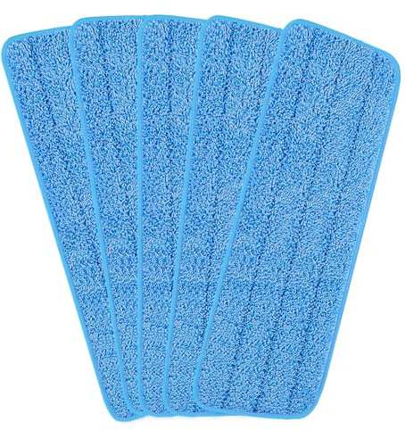 H-Gamely Microfiber Spray Mop Replacement Heads for Wet/Dry Mops by Re-Up Compatible with Bona Floor Care System (5 Pack)