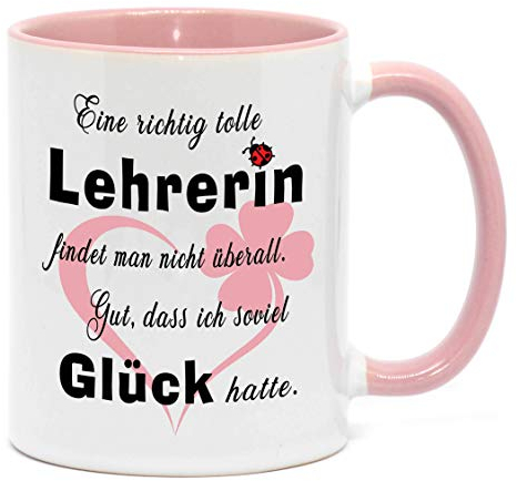 Nice-Presents-de TasseGreat Teacher von Nice-Presents-de, beidseitig bedruckt. Für den besten Lehrer Ihrer Schule. Jeder gute Kollege oder jede gute Freundin wird bei der Arbeit glücklich sein. Ros