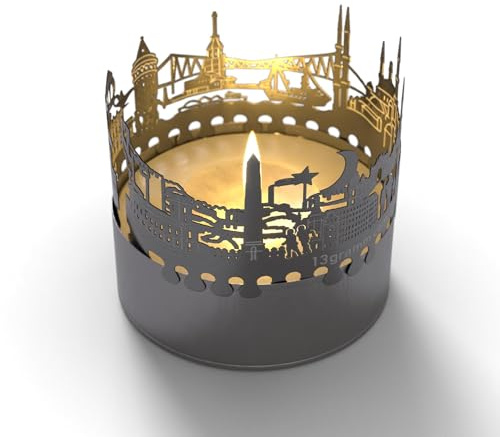 Istanbul Skyline Schattenspiel – Kerzenaufsatz mit magischem Lichtspiel | Souvenir für Istanbul Fans | Raumprojektion | Orientalisches Flair