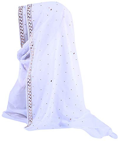 Lazzboy Shimmer Sparkle Gold Glitters Plain Chiffon Muslim Hijab Schal Halstuch Uslimische Kopftuch Turban-hüte Perlen Indien Hut Muslimischen Rüschen Krebs Chemo Beanie Turban Wrap Cap(G)