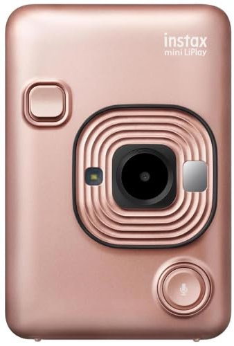 Fujifilm Instax Mini Liplay - Cámara instantánea híbrida - Oro rubor