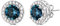 AOBOCO Simulierter Diamant Moissanite Ohrstecker Damen 18 Karat Weißgold überzogen 925 Sterling Silber mit Zirkonia (Saphir (September))