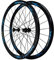 MZPWJD Rennrad Laufradsatz 700c Felgenbremse Doppelwandige Leichtmetallfelge 40mm Fahrrad-Rad QR 7-12S Kartenhub 1890g (Color : Blue)