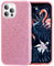 MILPROX iPhone 12 Pro Max Hülle Glitzer Schutzhülle Bling DREI-Schicht-Hybridstruktur Slim Kristallklar schützende Hülle kompatibel mit iPhone 12 Pro Max 6.7 Inches- Pink