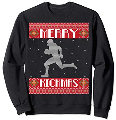 Merry Kickmas Football Spieler Sport Ugly Christmas Sweater Sweatshirt