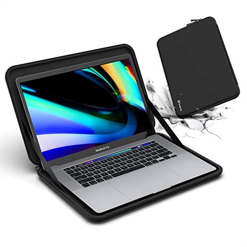 Smatree Macbook Pro 16 inch Case Hard Shell, Laptop Carrying Case Protective Compatible with 16 inch Macbook Pro 2021 2019/15.6 inch Razer Blade 15/ HP 15s/ Dell XPS 15 9500, Black
