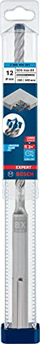 Bosch 1x EXPERT SDS max-8X Hammer Drill Bit (for Soft stone, Hard stone, Ø 12.00 mm, Professional Accessory Rotary Hammer Drill)