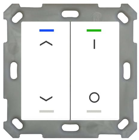 MDT technologies Taster Light 55 2-fach RGBW, rws/glä BE-TAL55T2.C1