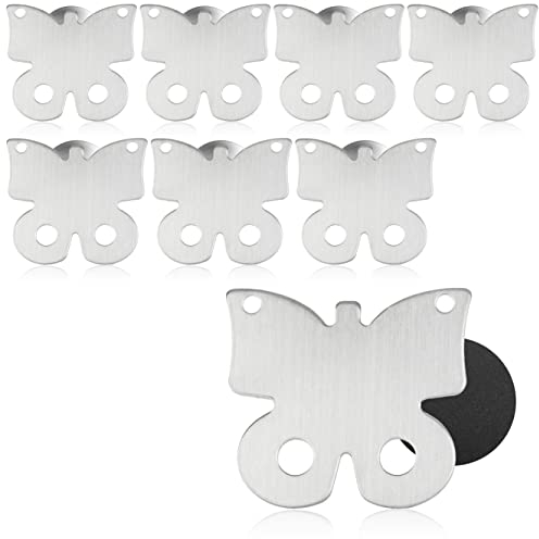 com-four Lot de 8 poids de nappe en acier inoxydable - Pince magnétique - Environ 60 g