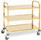 Royal Catering RCSW 3.1G Chariot De Service Roulant en INOX Desserte Débarrassage Vaisselle Cuisine Restaurant Cantine Restauration (240 kg Max., 3 Plateaux de 89,5 x 49,5 cm, espacés 270 mm)
