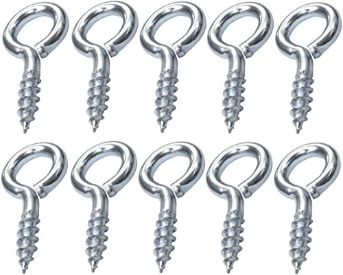 AERZETIX - C47850 - Lot de 10 pièces - piton à visser - Ø8x16mm - en acier zingué - bricolage - outillage d'assemblage/quincaillerie