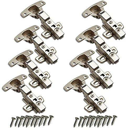 SOTECH 8er Set Hettich Sensys Topfband 8645i TH52 Mittelanschlag Öffnungswinkel 110 Grad Scharnier mit Dämpfung Höhe (Distanz) 1,5 mm inkl M4x16mm Schrauben halb Vorliegend Automatikscharniere