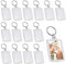 ZDNT 25 Stück Schlüsselanhänger Foto Acryl Klar Foto Schlüsselanhänger Abnehmebare Schlüsselanhänger,Spaltschlüsselringe mit Gliederkette Schlüsselanhänger Personalisiert für DIY Schlüssel Geschenke