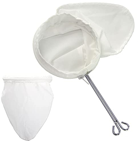 Pireunthera 2PCS Food Filter Tea Cloth Strainer Filter Milk Tea Filter Bag for Straining Soy Milk Greek Yogurt Strainer, White