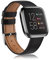 Vancle Kompatibel für Fitbit Versa 2 Armband/Fitbit Versa Armband, Weiches Leder Ersatzarmband für Fitbit Versa/Fitbit Versa 2 Damen Herren (Schwarz)