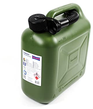 X-Parts Jerrycan 10L Carburant Bidon Admission Kinder-Sicherheitsverschluss Incl. Dispositif Verseur Diesel Essence Huile E10+E85 Convenablement