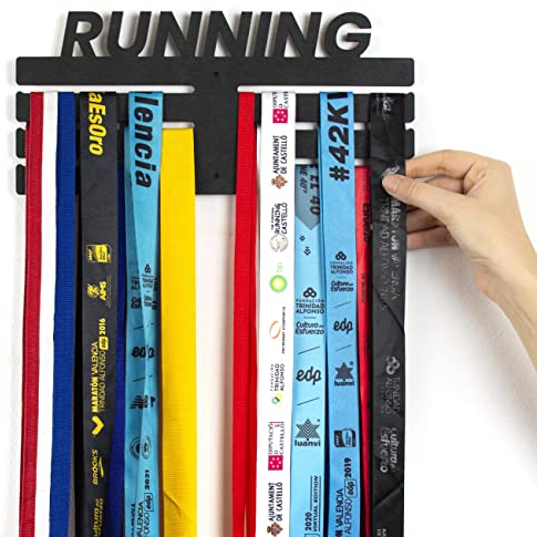 CONTRAXT Medaillenhalter Laufen Medaillen aufbewahrung. Medalien aufhänger Sportler Laufen Geschenk Sport (Running, M)