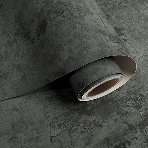 VaryPaper Papel Pintado Efecto Hormigon 40cmx800cm Papel Tapiz Impermeable Para Cocina Papel Pintado Pared Baño Papel Adhesivo Para Escaleras Papel Pintado Pared Dormitorio Papel Pintado Industrial