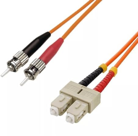 DG Systems - Cavo fibra ottica multimodale OM1 duplex ST/SC - Made in Italy (20 mt)