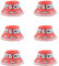 I LOVE FANCY DRESS Red England Bucket Hat - Pack of 6 - Novelty It’s Coming Home Headwear for Football Fans - Fun England Supporters Cap for Matches, Parties & St George’s Day