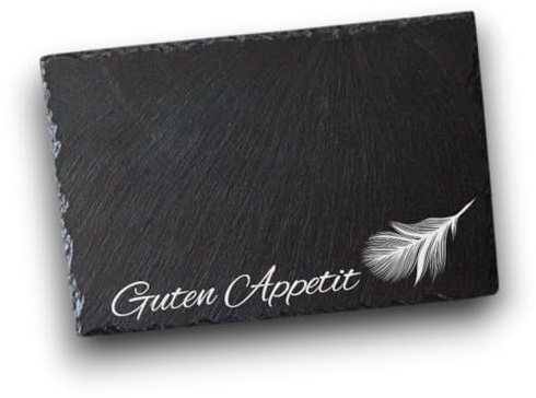 Die Geschenke Manufaktur Platzset Schiefer personalisiert, Tischset mit Namen 30 x 20 cm | 40 x 30 cm | Tischset Schiefer | Tischdekoration | Innendekoration