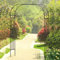YOXALL Rosenbogen aus Metall, Rankhilfe Rankgitter Pergola Torbogen, wetterfest Gartenbogen, für Kletterpflanzen, breit 150cm 180cm 200cm 210cm 300cm, Schwarz (Size : B200 x H240cm)