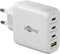 goobay 64822 USB-C PD 4-Fach Multiport Schnellladegerät (68W) / 1x USB-A 3X USB-C Eingang/Power Delivery/Netzteil für Ladekabel vom iPhone und Anderen Handys/Handy Ladegerät/weiß