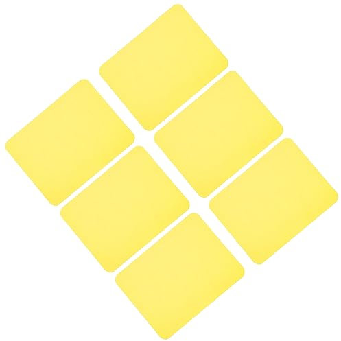 sourcing map 6Pcs Iron on Patches Fabric Repair Patches Iron-On Mending Fabric Yellow 4.9x3.7 for Clothes Repair, Pants, Bags Hole Repairing and Decoration