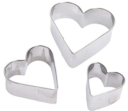 Ausstechformen – Herzausstecher / Ausstechformen Herz, 3 Stück, Fondant Sugarcraft Backen, Dekoration, nützlich und attraktiv