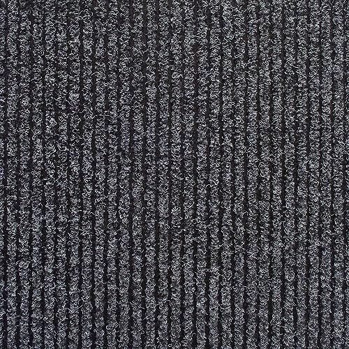 Anthracite Entrance Barrier Matting - Ribbed Fibres - 1m or 2m Width - Heavy Duty Mat - Hallway - Foyer - Lobby Reception - Door Mat - Roll - By Grandismo™ (3 Metre Length x (2m Width))