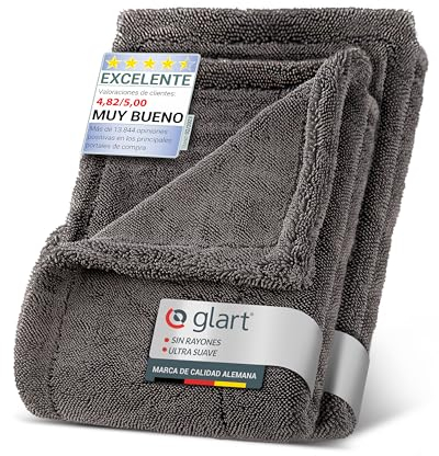 Glart 44TW68 Twist Kit Serviettes de Séchage Auto XXL - Serviette de séchage Premium pour Voiture, Ultra absorbante - 80x55 cm & 60x40cm