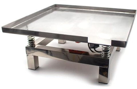 COYEUX Petite Table vibrante en béton 35 x 35 cm, Mini Table vibrante en Acier Inoxydable, vibrato à Plaque Plate en béton 3000 TR/Min, Plate-Forme vibrante pour Bloc de Test de Banc