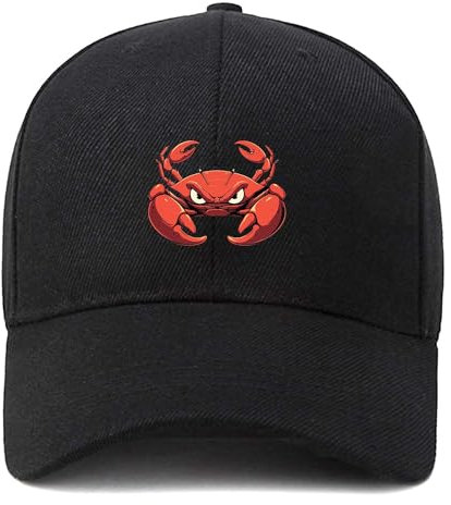 EDGMM Baseballkappe, Unisex, für Erwachsene, verstellbar, für Erwachsene, Crab, Einheitsgröße