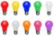 Aiwerttes Farbige LED Glühbirne E27 3W Birnenförmige Birne,gemischte Farben Glühbirnen für Feen Lichter Bunte Halloween Weihnachten Geburtstag Party Hochzeit Dekoration,10 stücks
