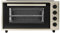 Wiggo Mini forno con piano cottura – 2000 W, 45 litri, funzioni versatili 6 in 1: riscaldamento superiore/inferiore, ricircolo, grill, girarrosto, design elegante per cucine moderne (crema)