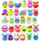 SHJOEE LED Luz Anillo de Dedo Anillos fluorescentes LED de Pascua 3D Juguete Luminoso LED Anillo para Niños Juguetes Luminosos LED para Fiestas Pascua,Halloween,Navidad,Cumpleaños