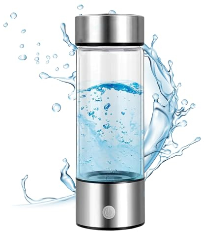 Bouteille d'eau riche en hydrogène, générateur d'eau riche en hydrogène rechargeable par USB, machine à eau portable riche en hydrogène, tasse de santé en verre d'eau riche en hydrogène de 420 ml