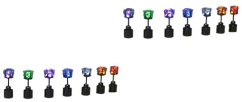 CALLARON LED-Ohrringe 14 Stk Tanzparty-LED-Ohrstecker Diamant-Ohrstecker glühend Ohrstecker aus Edelstahl leuchtende Ohrstecker leuchtend blinkender Ohrstecker Vielfalt Ohrringe Liebhaber