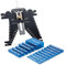 POWERTEC Setup-Blöcke, Höhenmesser, 15-teiliges Set, Oberfrästisch-Setup-Stangen mit Universal-5-in-1-Messlehre, Holzbearbeitungswerkzeug für Oberfräsen-Bit/Tischsägeblatthöhe, Bandsäge, Bohrmaschine