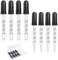 PEUTIER 8stk 1ml Glaspipette, Glastropfer mit Messungen Pipettentropfer mit Gummikopf Glaspipette für Medizin ätherische Öle Ernährung Ohr Labor(2 Ausführungen)