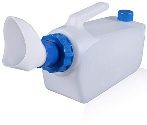 Urinal Damen Tragbares Urinal, Damen-Urinal Anti-Überlauf-Flasche Wiederverwendbares Damen-Urinal Camping-Toilette 1000 ml mit Deckel, geeignet für Reisen, ältere Menschen